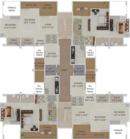 Floor Plan of Alcon Stylus in Kondhwa, Pune - Image 112427