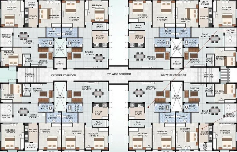 Floor Plan of Subhasri Towers in Sundarpada, Bhubaneswar - Image 159073
