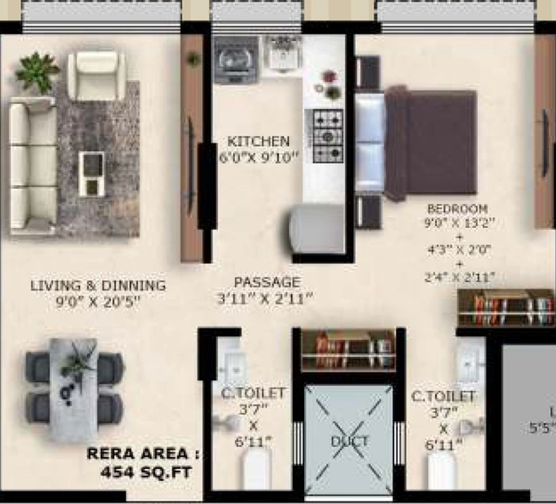 1 BHK Flat in Alag Olive in Ghatkopar East, Mumbai - Image 663066