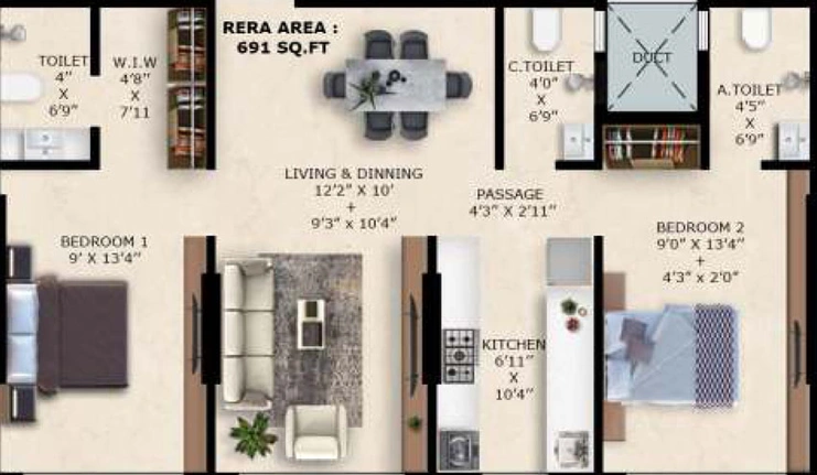 2 BHK Flat in Alag Olive in Ghatkopar East, Mumbai - Image 663068