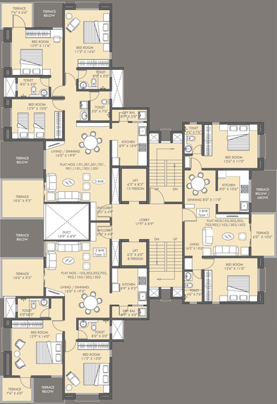 Floor Plan of Nirmaann Aasamant in Kondhwa, Pune - Image 112682