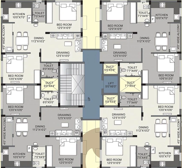 Floor Plan of Shree Annpurna Aadinath in Tamando, Bhubaneswar - Image 184192