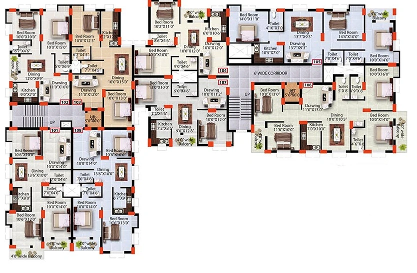 Floor Plan of Royal Ideal Plaza in Chandrasekharpur, Bhubaneswar - Image 157167