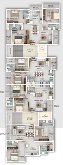 Floor Plan of Archid Pramod Retreat in Patrapada, Bhubaneswar - Image 150753