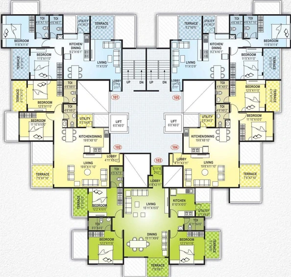 Floor Plan of Kawade Homewood 37 in Kondhwa, Pune - Image 112760