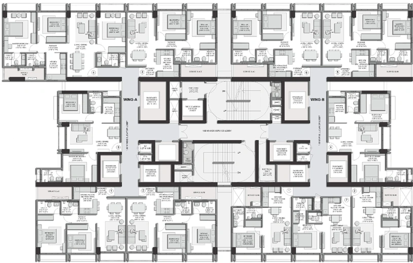 Floor Plan of Transcon Triumph Tower 3 in Andheri West, Mumbai - Image 114053