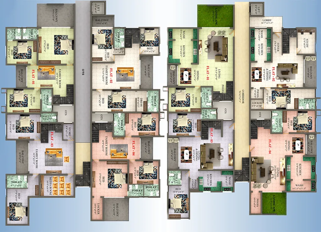 Floor Plan of Dhiya Coromandel Enclave in Singanallur, Coimbatore - Image 170568