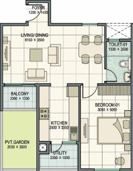 1 BHK Flat in Sobha Orion in Kondhwa, Pune - Image 741178