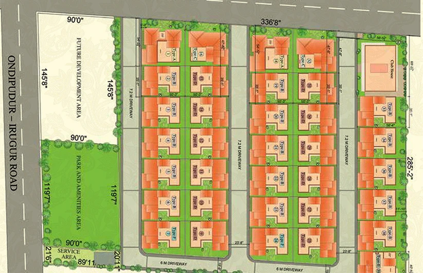 Master Plan of Casagrand Tiara in Singanallur, Coimbatore - Image 176321