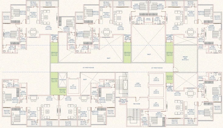 Floor Plan of Galaxy Orizzonte in Sus, Pune - Image 113128