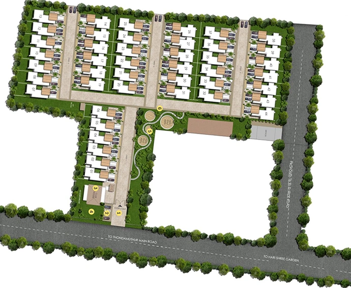 Master Plan of Sobha Verdure in Veerakeralam, Coimbatore - Image 176673