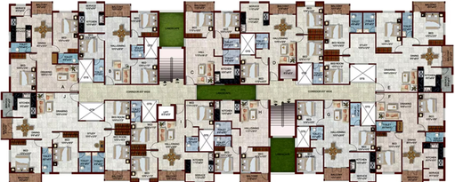 Floor Plan of Gowtham ABC Avenue in Peelamedu, Coimbatore - Image 176564