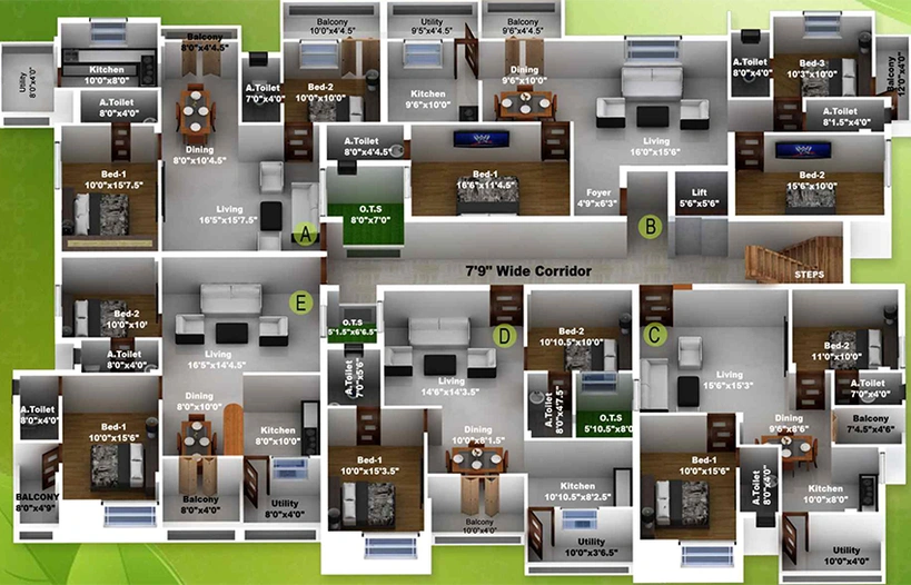 Floor Plan of Sri Gujan Akshara in P N Palayam, Coimbatore - Image 176744