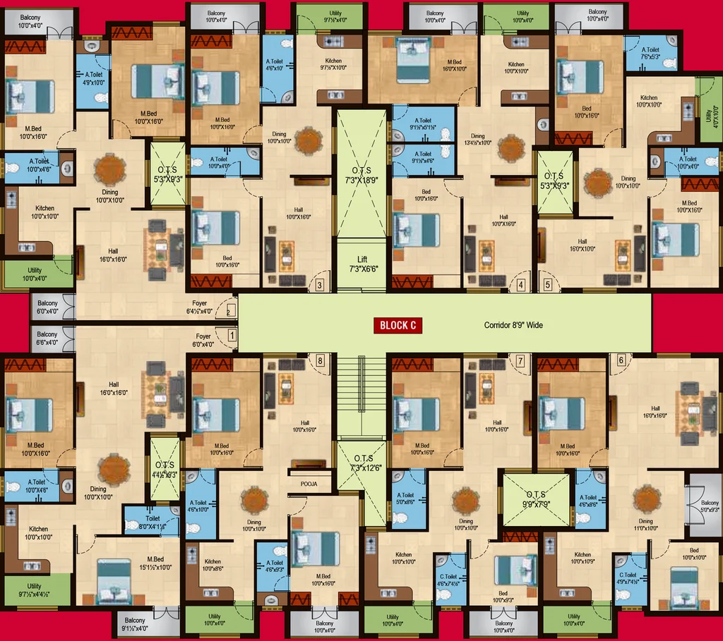 Floor Plan of Sree Daksha Shravya in Vadavalli, Coimbatore - Image 170418