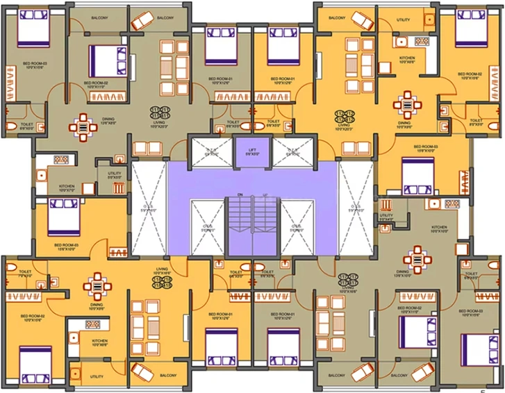 Floor Plan of Vardhana Constellation in Vilankurichi, Coimbatore - Image 176287