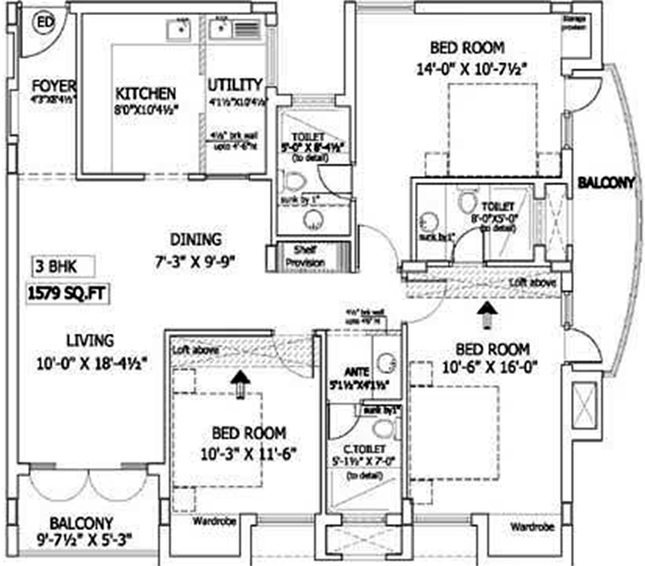 3 BHK Flat in Shriram Vijaya Hyyde Park in Peelamedu, Coimbatore - Image 818758