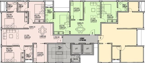 Floor Plan of Trisons Annavista in Bandra West, Mumbai - Image 30178