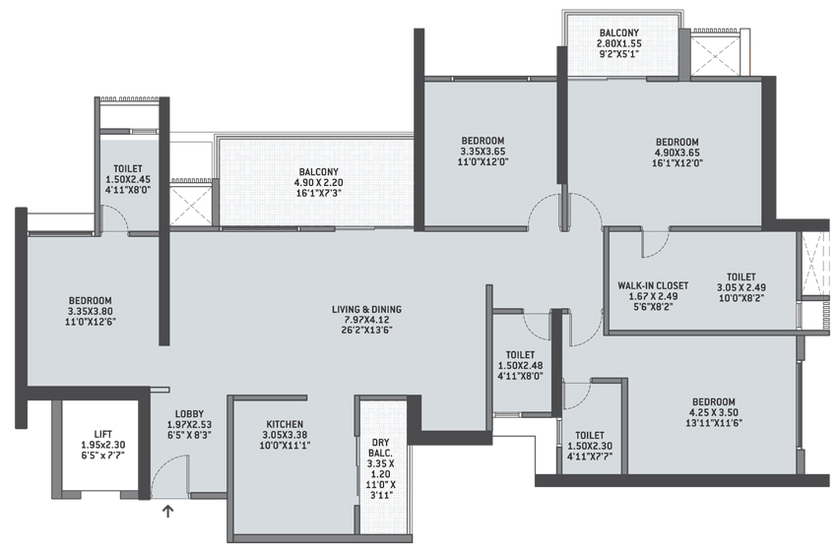 4 BHK Flat in VTP Flamante in Kharadi, Pune - Image 743153