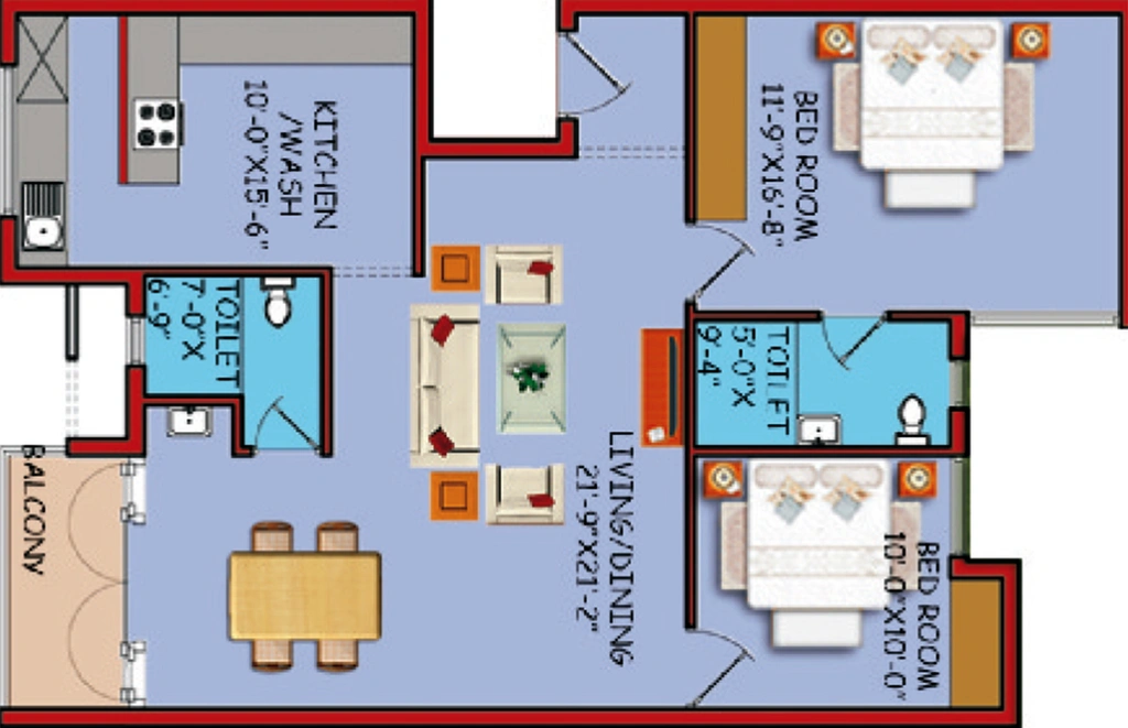 2 BHK Flat in Ko Zone Aishwaryam Pride in Peelamedu, Coimbatore - Image 816635