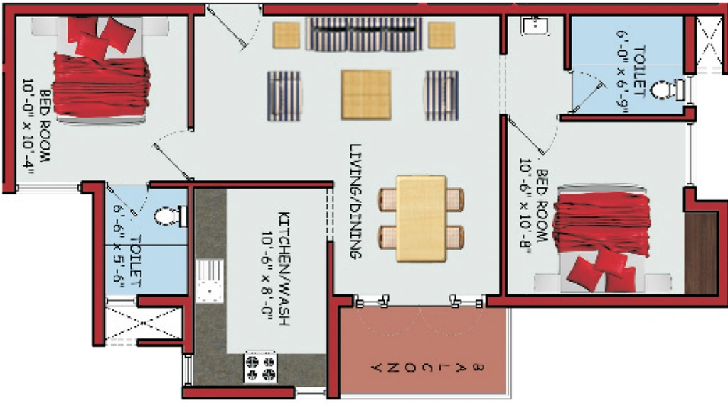 2 BHK Flat in Ko Zone Aishwaryam Pride in Peelamedu, Coimbatore - Image 816632
