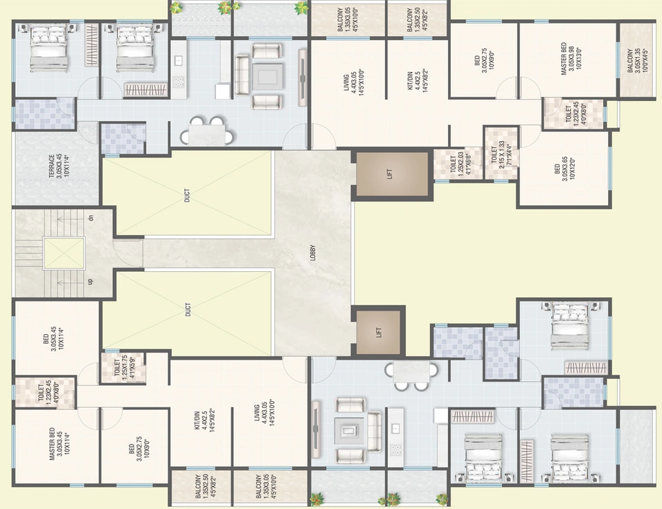 Floor Plan of Roongta Shree Tirumala Regency in Mumbai Naka, Nashik - Image 113290