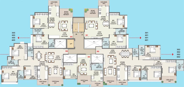 Floor Plan of Karda Hari Aakruti 2 in Dwarka, Nashik - Image 146902