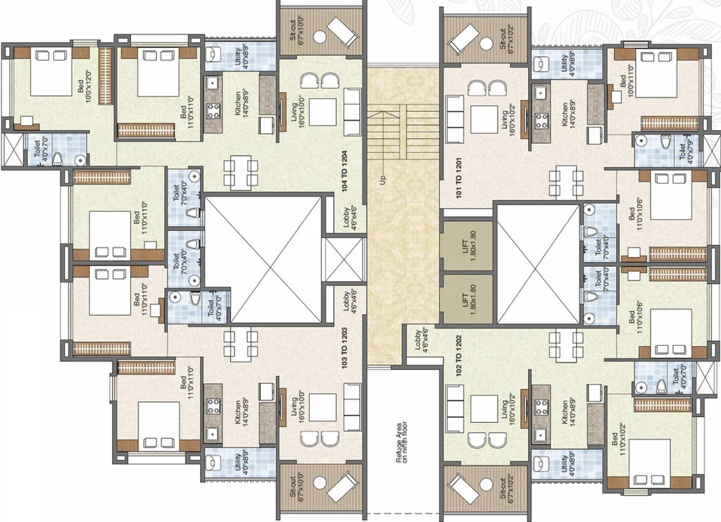 Floor Plan of Ravi Mahajan Aaradhya in Dwarka, Nashik - Image 146918