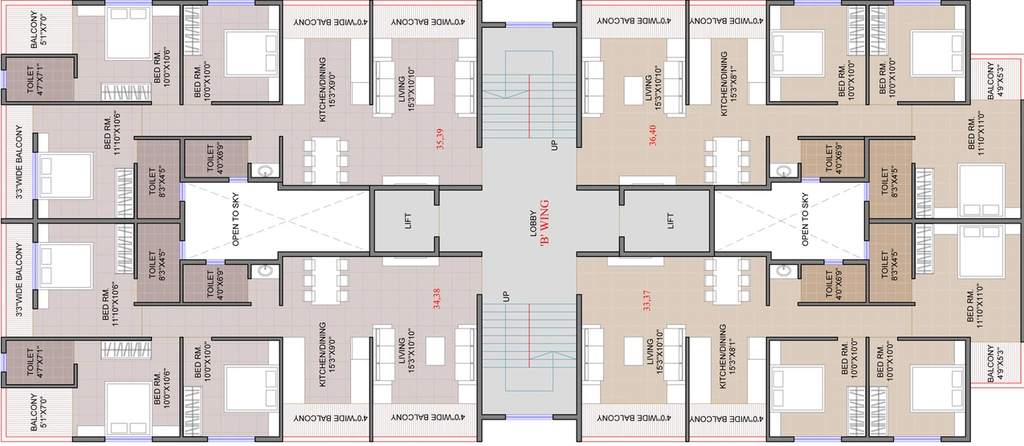 Floor Plan of Revati Anandvan in Anandvalli, Nashik - Image 146937