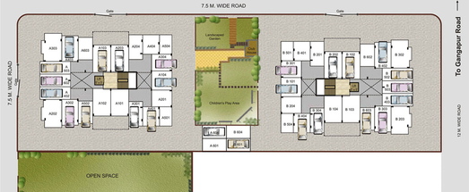 Master Plan of Ravi Mahajan Ashmika Heights in Gangapur Road, Nashik - Image 147016