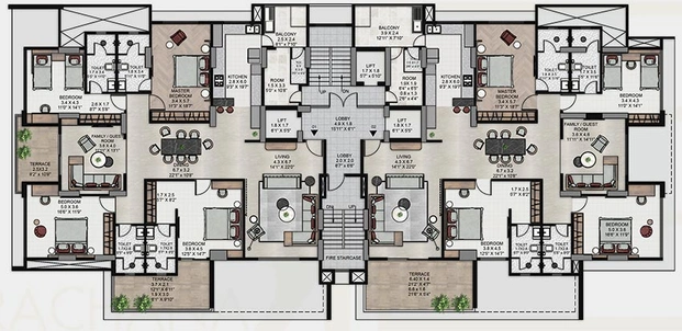 Floor Plan of Rachana 24 Carat in Ramdas Peth, Nagpur - Image 147059