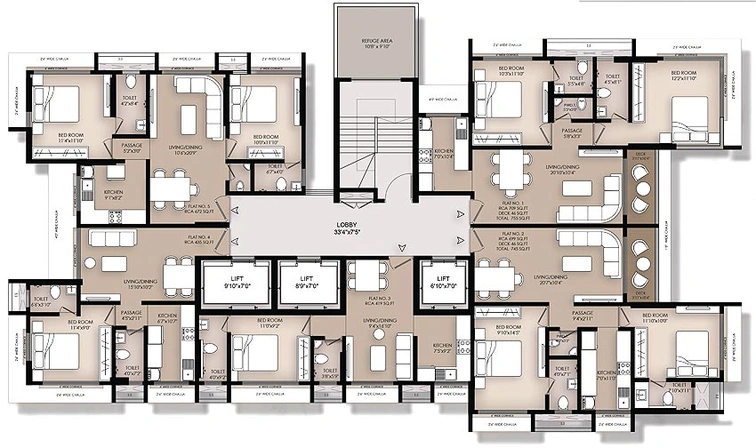 Floor Plan of Ariha Vincere in Goregaon West, Mumbai - Image 147112