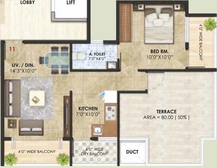 1 BHK Flat in Karda Hari Nisarg in Deolali Gaon, Nashik - Image 809315