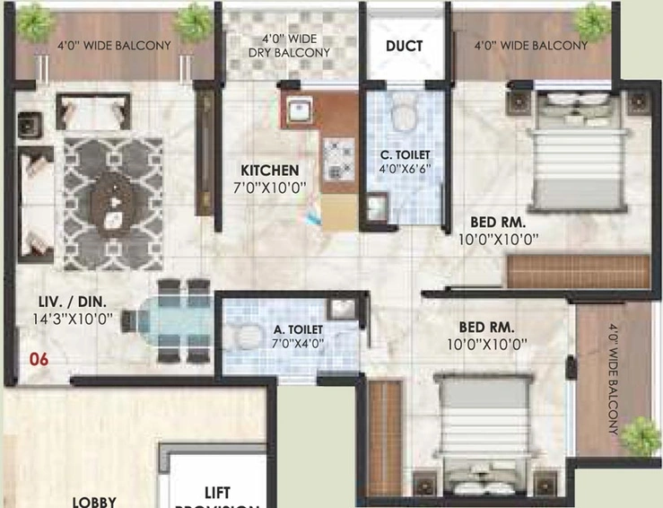 2 BHK Flat in Karda Hari Nisarg in Deolali Gaon, Nashik - Image 809316