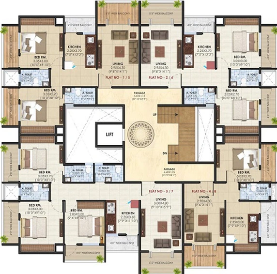 Floor Plan of Karda Hari Vatika in Deolali Gaon, Nashik - Image 147157