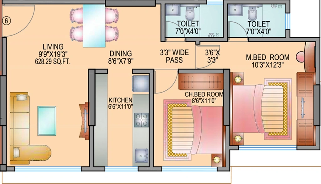2 BHK Flat in Kavya Ashwamegh in Ghatkopar East, Mumbai - Image 815307