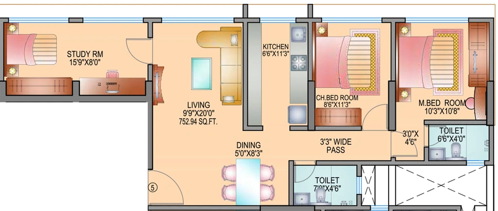 2.5 BHK Flat in Kavya Ashwamegh in Ghatkopar East, Mumbai - Image 815308