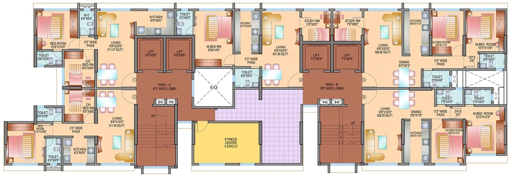 Floor Plan of Kavya Ashwamegh in Ghatkopar East, Mumbai - Image 166574