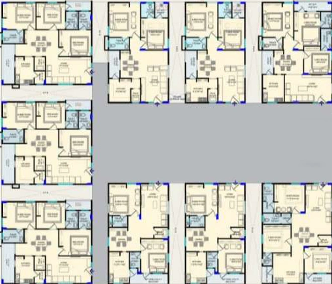 Floor Plan of Janachaitanya Sree Ram Nagar Fortune One in Gajuwaka, Visakhapatnam - Image 147272