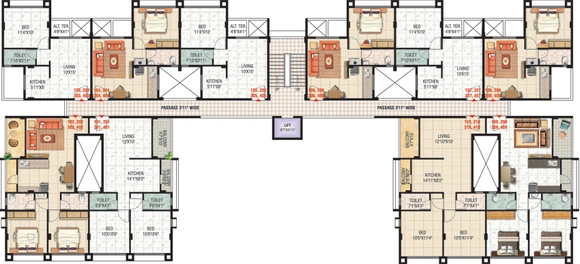 Floor Plan of Janaki Gokuldham Apartment in Gangapur Road, Nashik - Image 147289