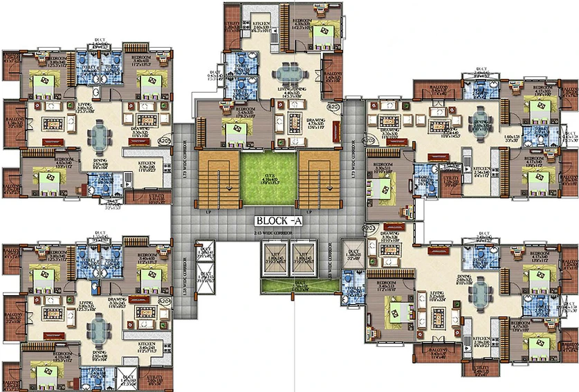 Floor Plan of Keerthi Royal Palms in Electronic City, Bangalore - Image 147310