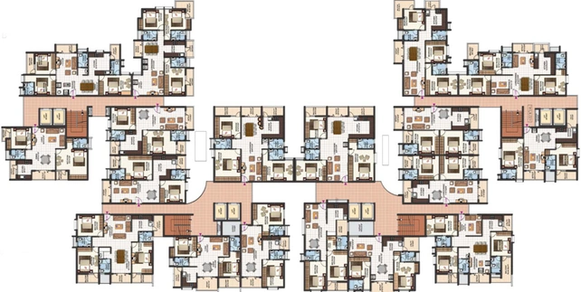Floor Plan of Keerthi Surya Shakti Towers in Whitefield, Bangalore - Image 147361