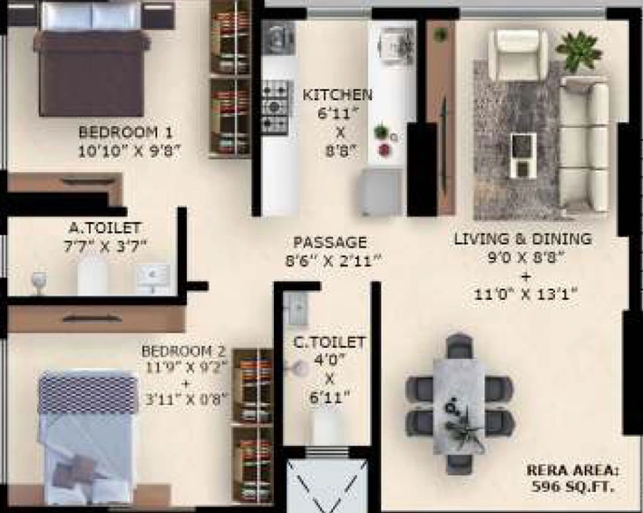 2 BHK Flat in Alag Ashtapad in Ghatkopar East, Mumbai - Image 658105