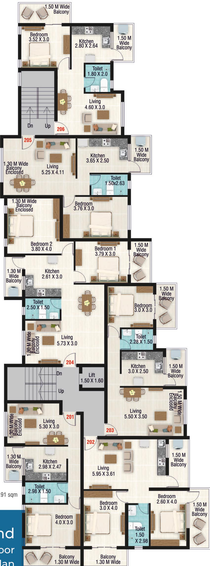 Floor Plan of Claramount Grandeur in Siolim, Goa - Image 147515