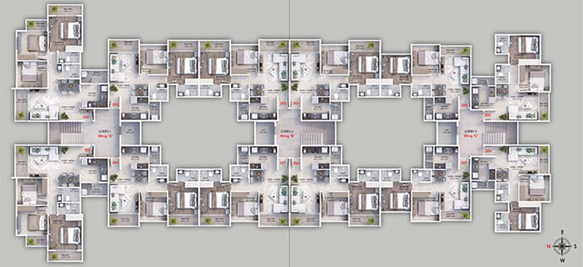 Floor Plan of Aditya Pride Laxmi Ramna in Vihitgaon, Nashik - Image 147604