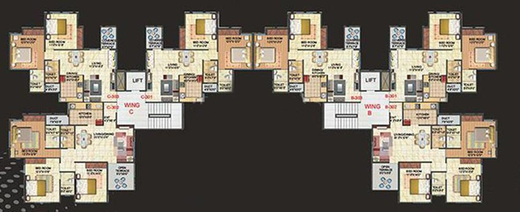 Floor Plan of United Palms in Indira Nagar, Nashik - Image 147693