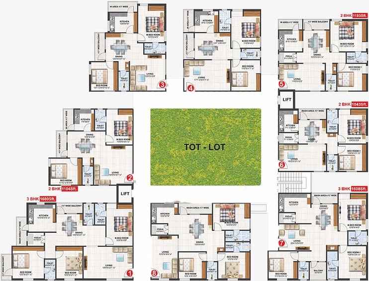 Floor Plan of Utkarsha Abodes in Madhurawada, Visakhapatnam - Image 147698