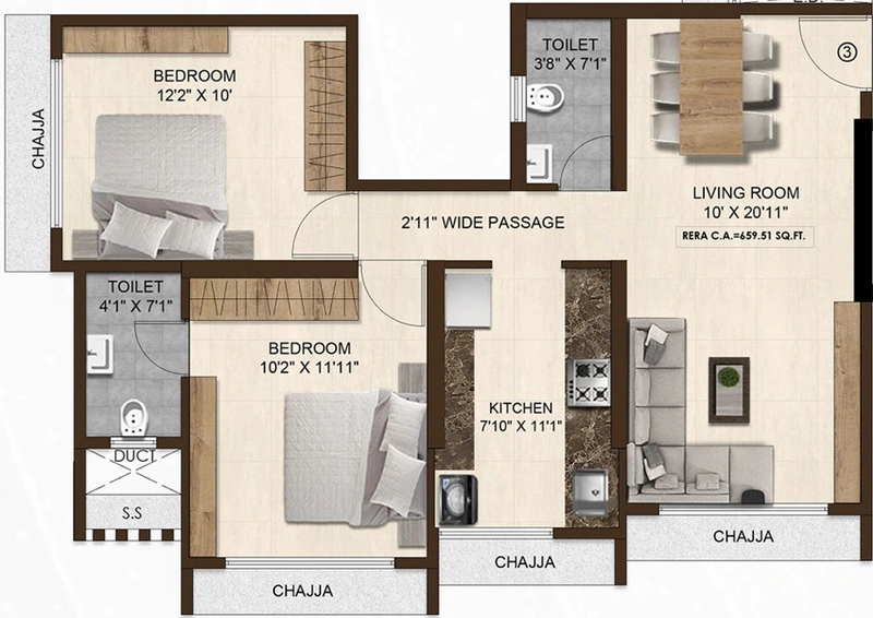 2 BHK Flat in PCPL Om Manikanta in Goregaon West, Mumbai - Image 809525