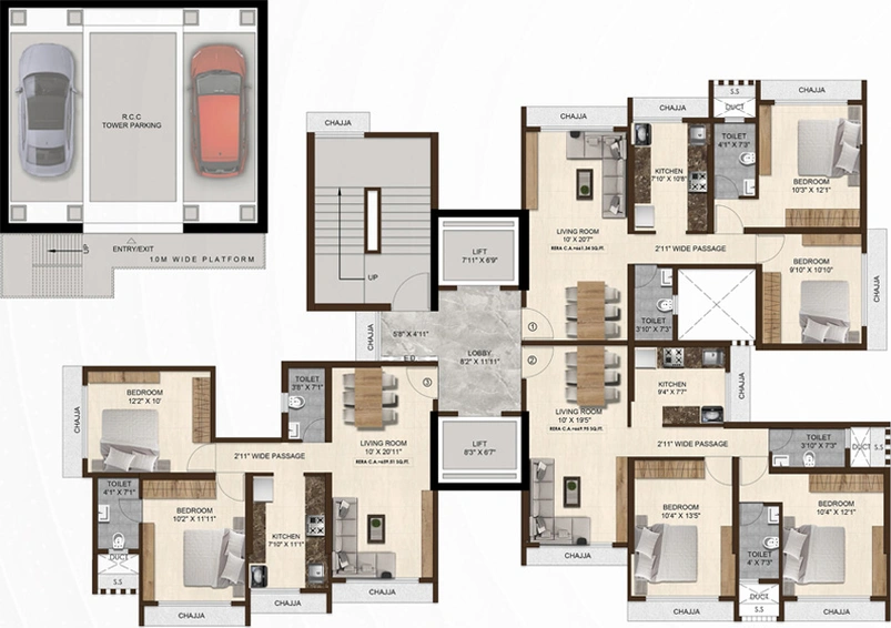 Floor Plan of PCPL Om Manikanta in Goregaon West, Mumbai - Image 147888
