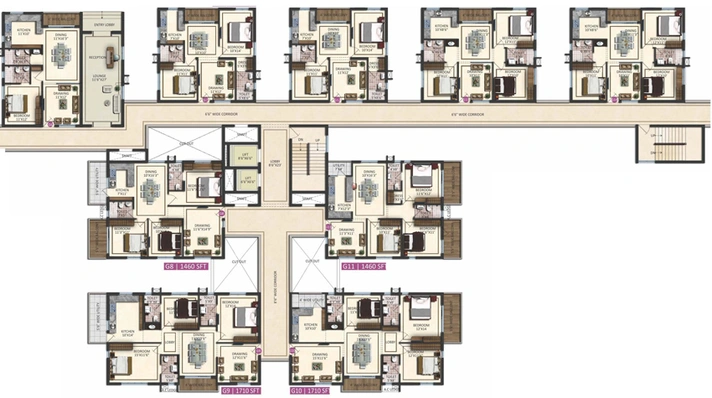 Floor Plan of Vasavi Shanthinikethan in Kondapur, Hyderabad - Image 113368