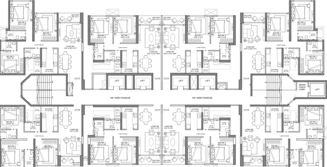 Floor Plan of Siddha Altire Collection in Sion West, Mumbai - Image 147940